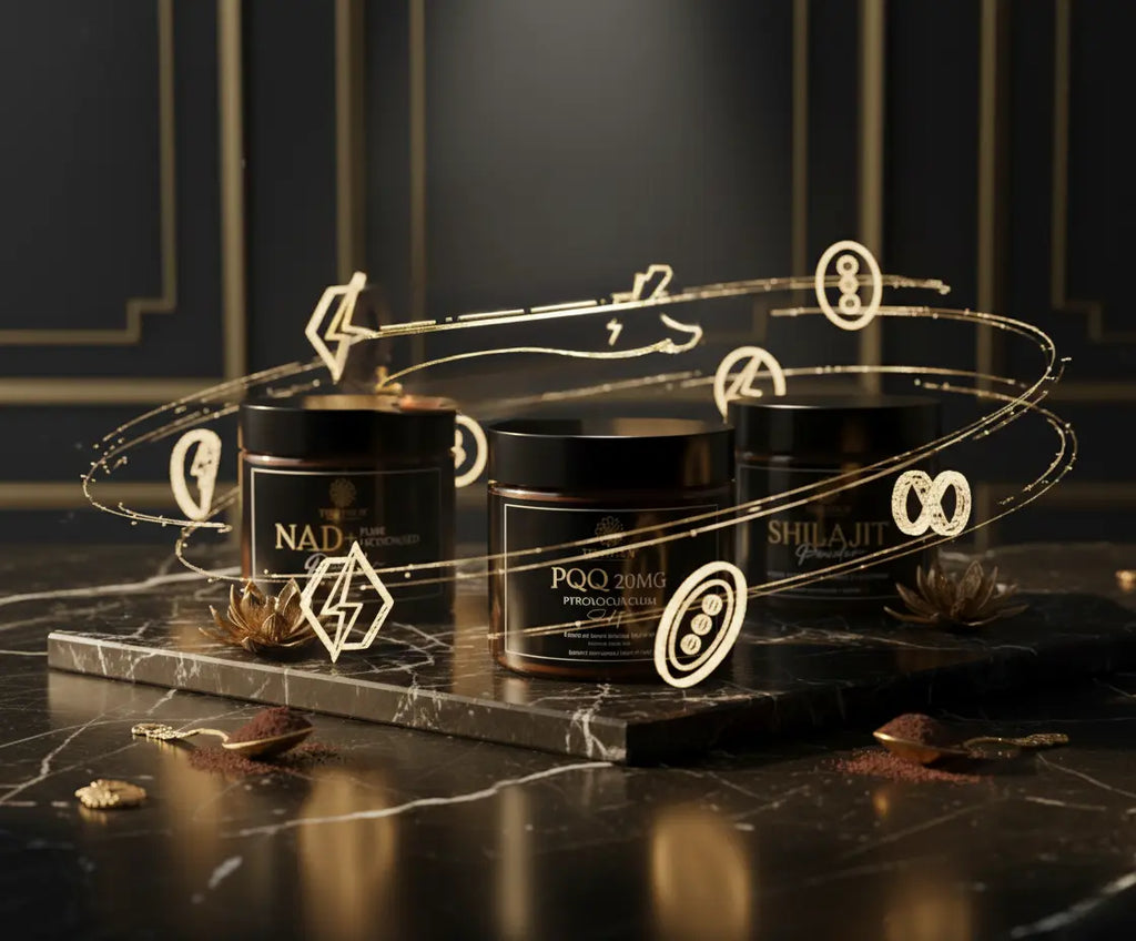 THERAPIUM™ NAD+, PQQ & Shilajit Stack – Cellular Energy & Wellness Support Therapium