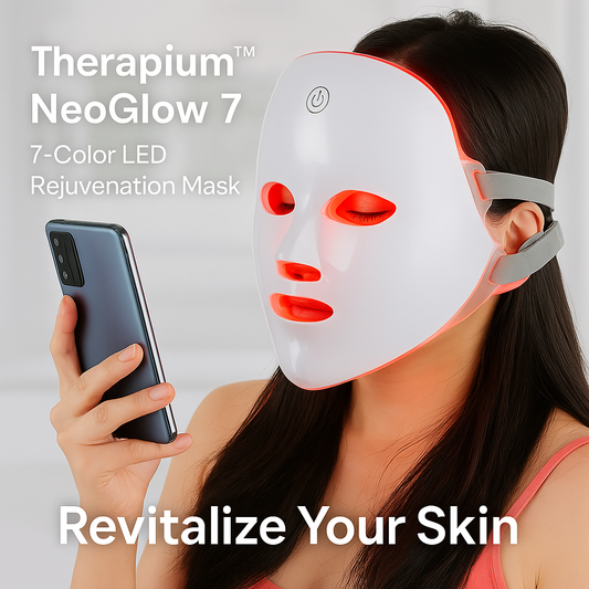 Therapium™ NeoGlow 7 – Wireless LED Face & Neck Mask for Skin Rejuvenation